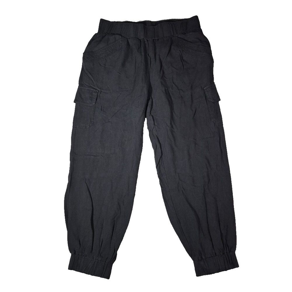 Staring at Stars Pullon Capri Cargo Pants Women Size Large Black 30x24.5